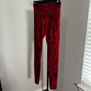 Lululemon Athletica Red Geometric Leggings